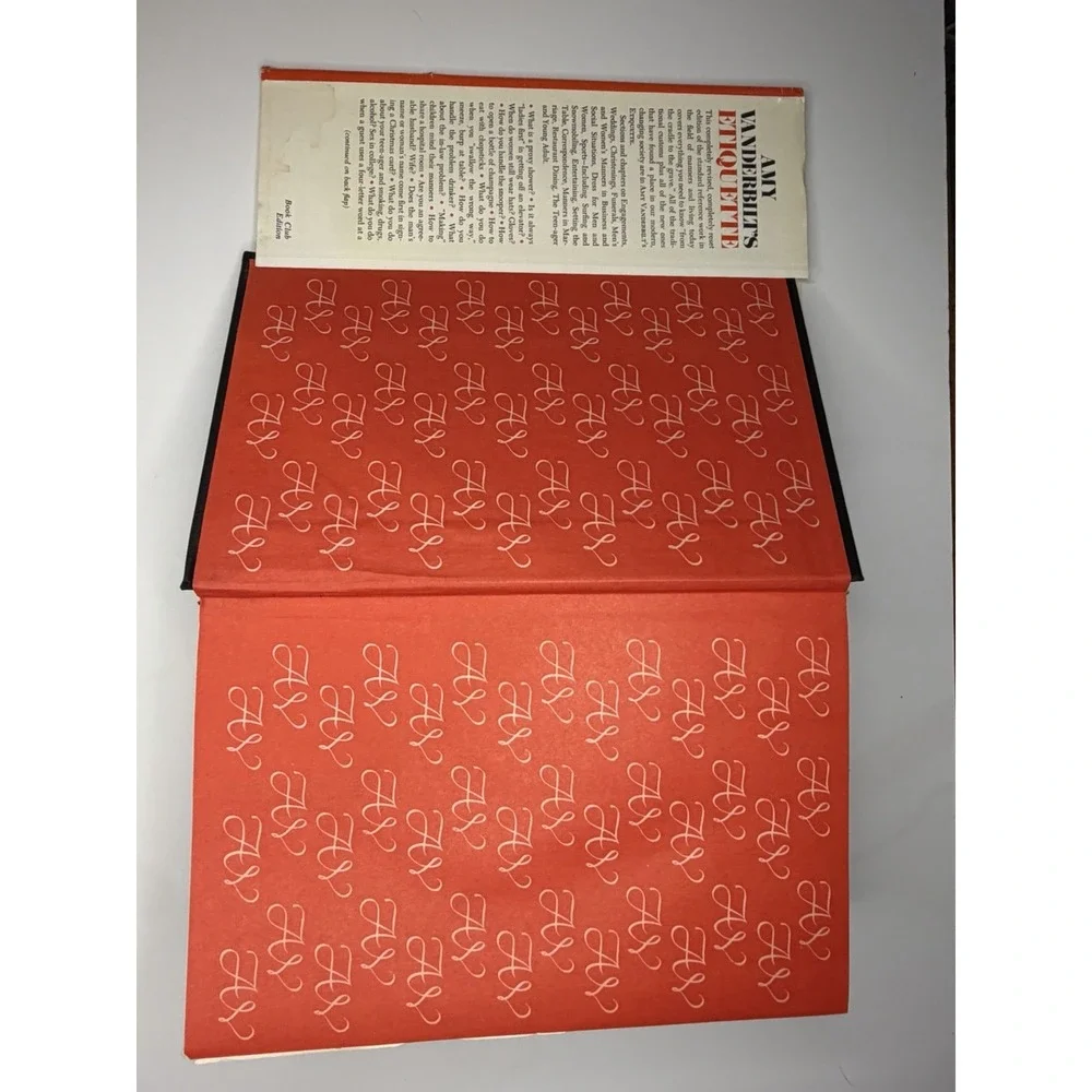Amy Vanderbilt's Etiquette, Hardcover. Doubleday 1972 Drawings by Andy Warhol